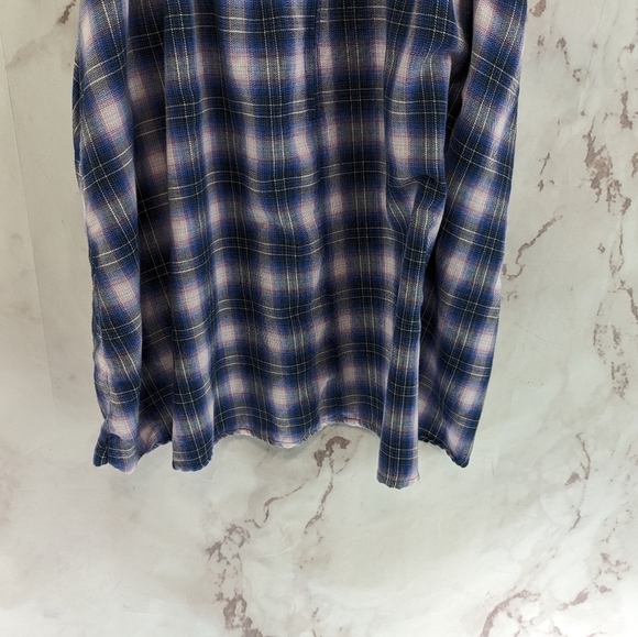 Hot Topic Dress Womens Medium Purple Plaid Cutout Skater Tank Mini Grunge Y2K - Picture 8 of 13